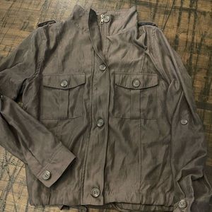 Staccato Army Green Moto Asymmetrical Zip Womens Jacket Size Small